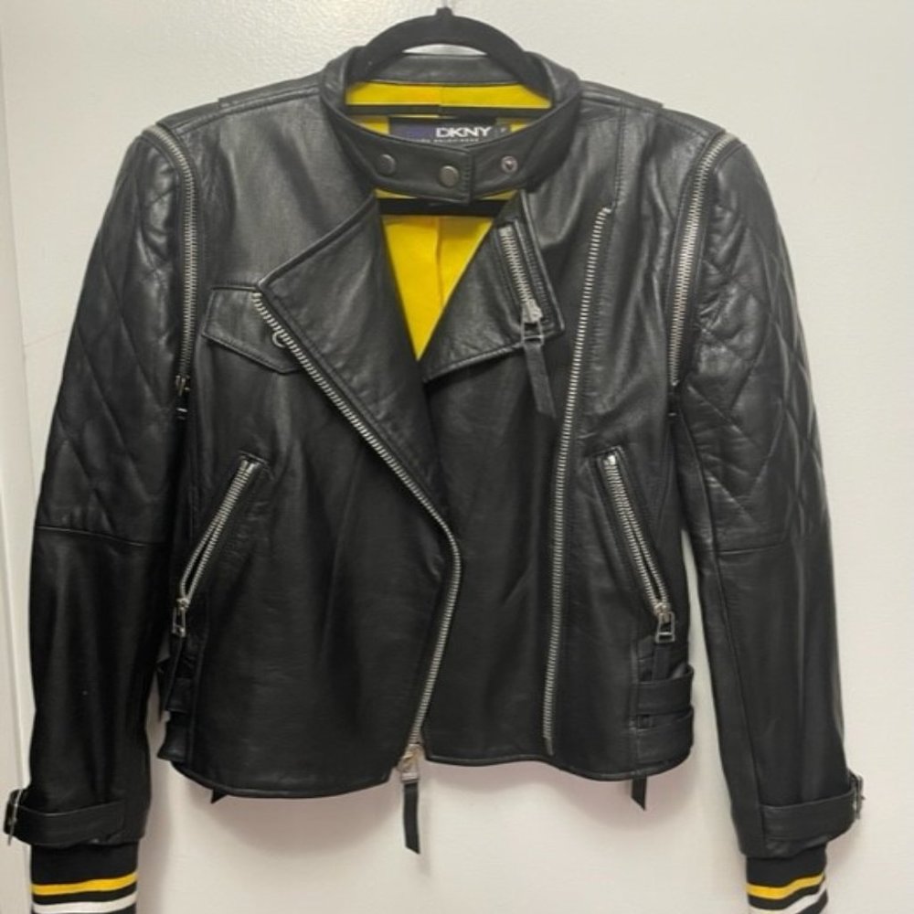 DKNY!!! SO STYLISH AND  BARELY WORN!  X Cara Delevingne Cara X Biker Jacket